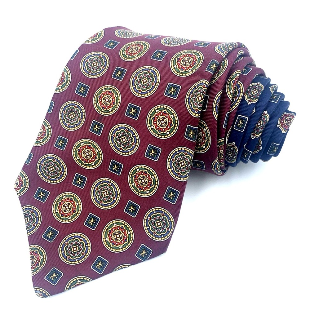 Tommy Hilfiger Two-Tone Contrasting Blade & Tail‎ Men's Silk Tie - Made in USA